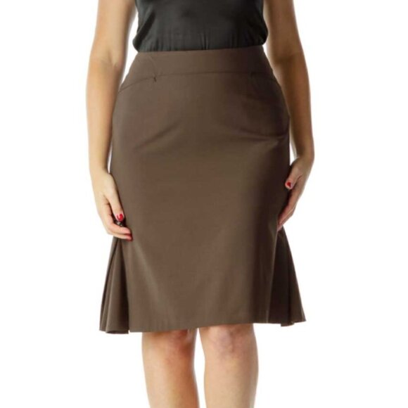 Max Studio Dresses & Skirts - Max Studio Brown Pleated Skirt